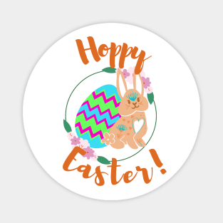 Hoppy Easter Easter Eggs and Funny Funny Magnet